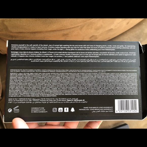 NIB NWT Huda Beauty Desert Dusk Eyeshadow Palette - Picture 16 of 16